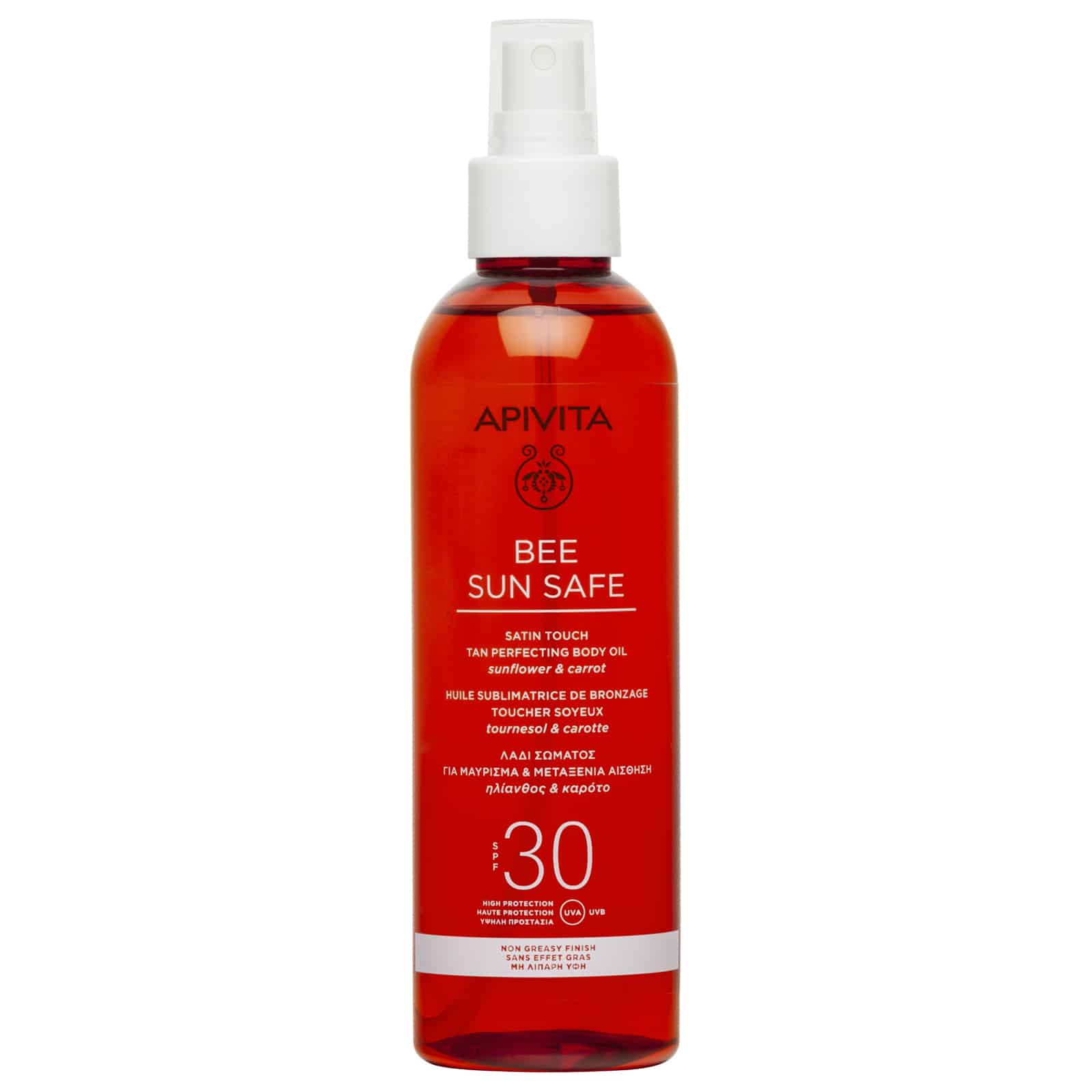 APIVITA - BEE SUN SAFE Λάδι Σώματος για μαύρισμα SPF30 - 200ml